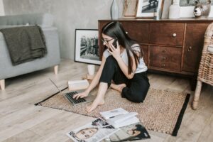 Young entrepreneur working on her business